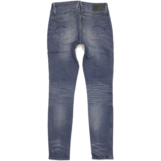 G-Star Lynn Mid Women Blue Skinny Slim Stretch Jeans W27 L30