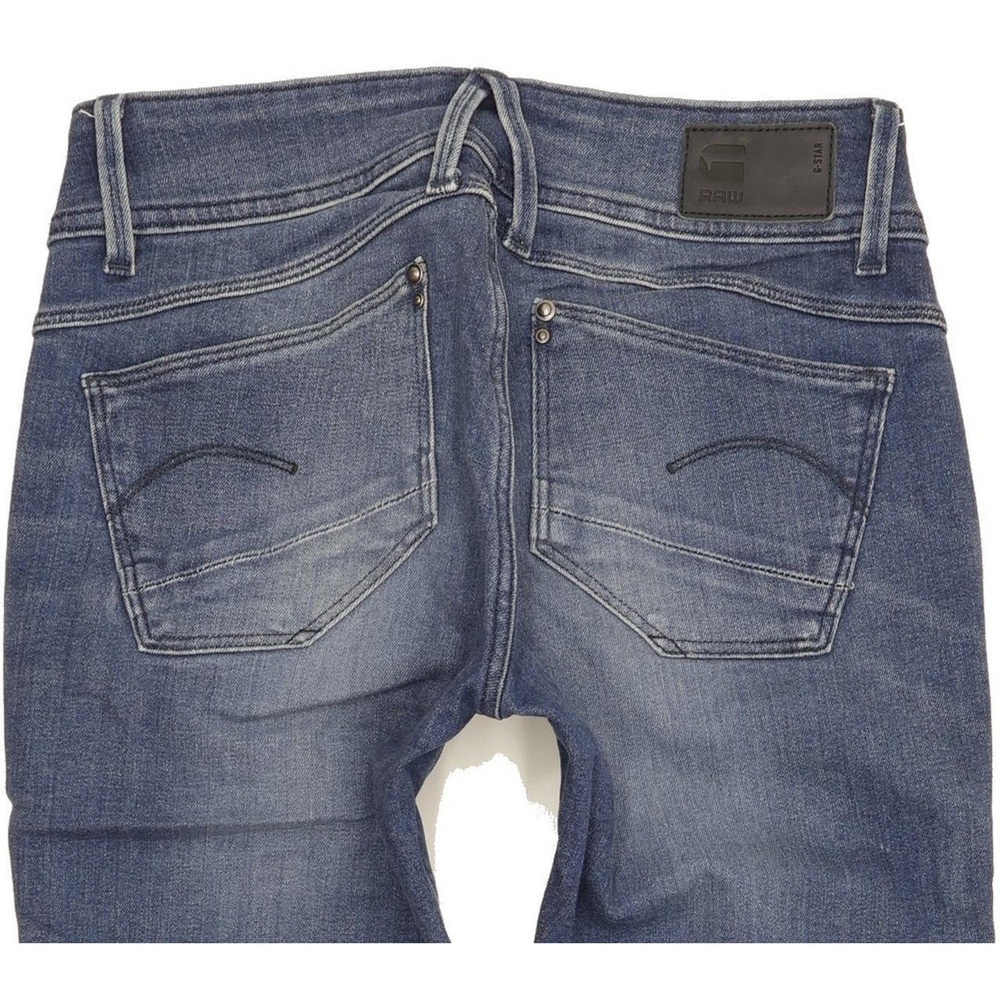 G-Star Lynn Mid Women Blue Skinny Slim Stretch Jeans W27 L30