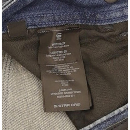 G-Star Lynn Mid Women Blue Skinny Slim Stretch Jeans W27 L30
