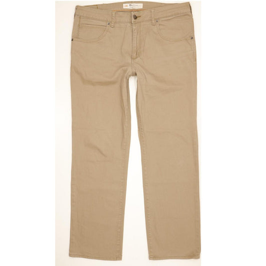 Lee Men Brown Straight Regular Stretch Jeans W36 L31