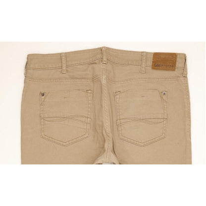 Lee Men Brown Straight Regular Stretch Jeans W36 L31
