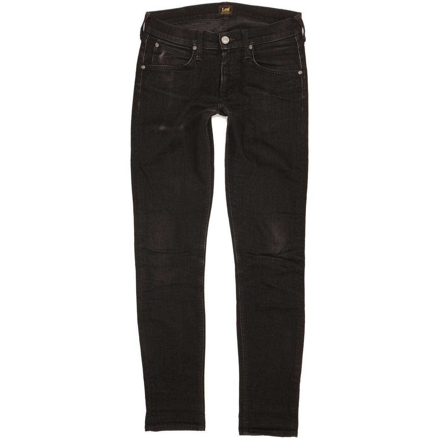 Lee Luke Men Black Skinny Slim Stretch Jeans W28 L32