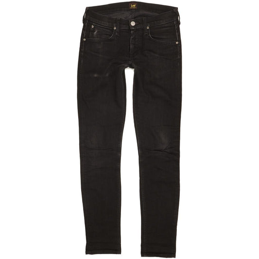 Lee Luke Men Black Skinny Slim Stretch Jeans W28 L32