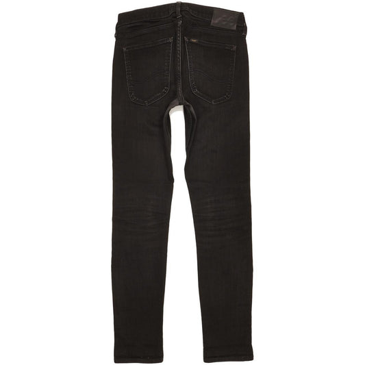 Lee Luke Men Black Skinny Slim Stretch Jeans W28 L32