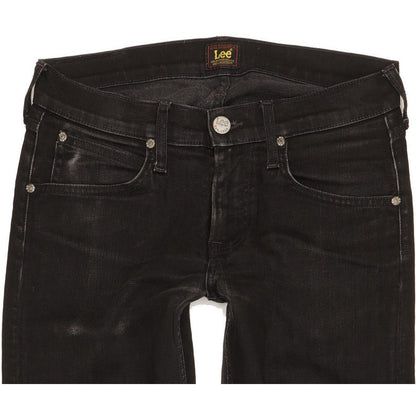 Lee Luke Men Black Skinny Slim Stretch Jeans W28 L32