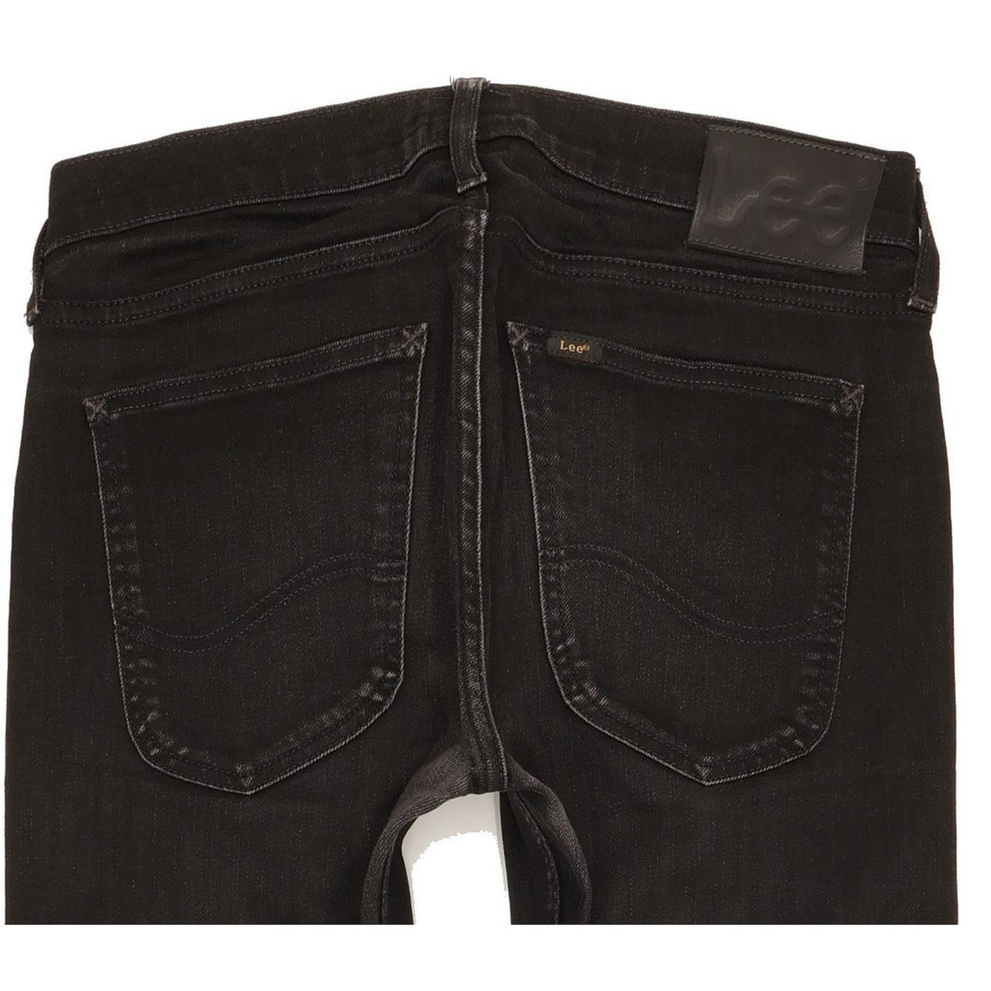 Lee Luke Men Black Skinny Slim Stretch Jeans W28 L32