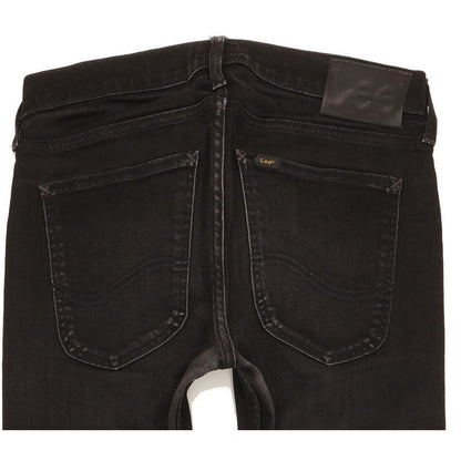 Lee Luke Men Black Skinny Slim Stretch Jeans W28 L32