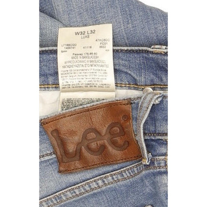 Lee Luke Men Blue Skinny Slim Stretch Jeans W32 L32