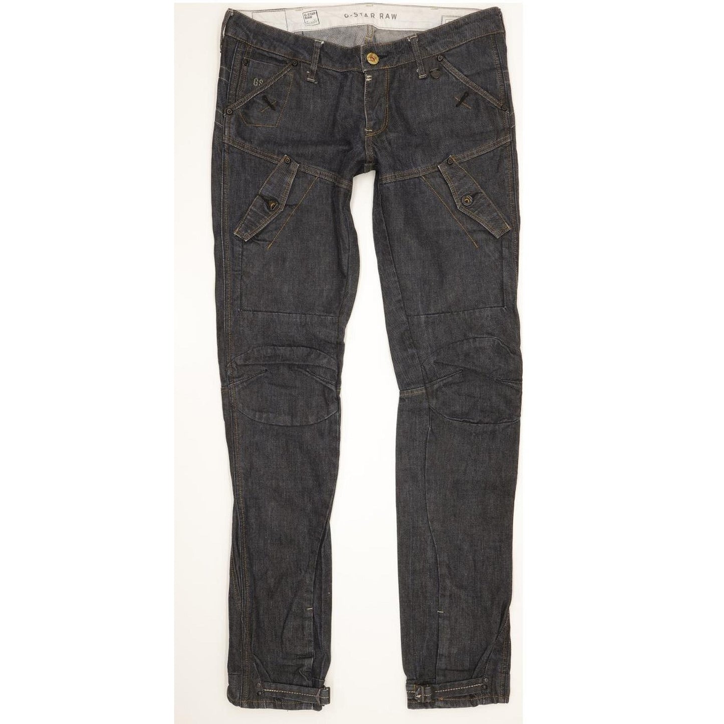 G-Star Santo Elwood Women Blue Skinny Slim Jeans W28 L34