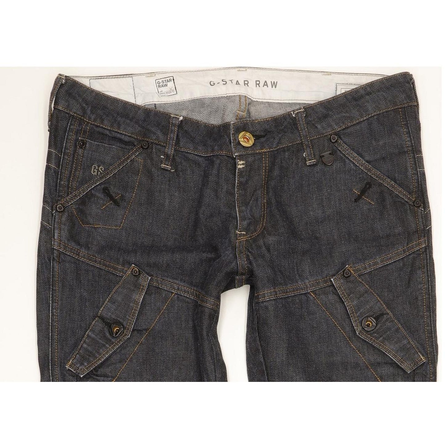 G-Star Santo Elwood Women Blue Skinny Slim Jeans W28 L34