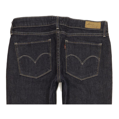 Levi's Demi Curve Women Navy Straight Slim Stretch Jeans W29 L32