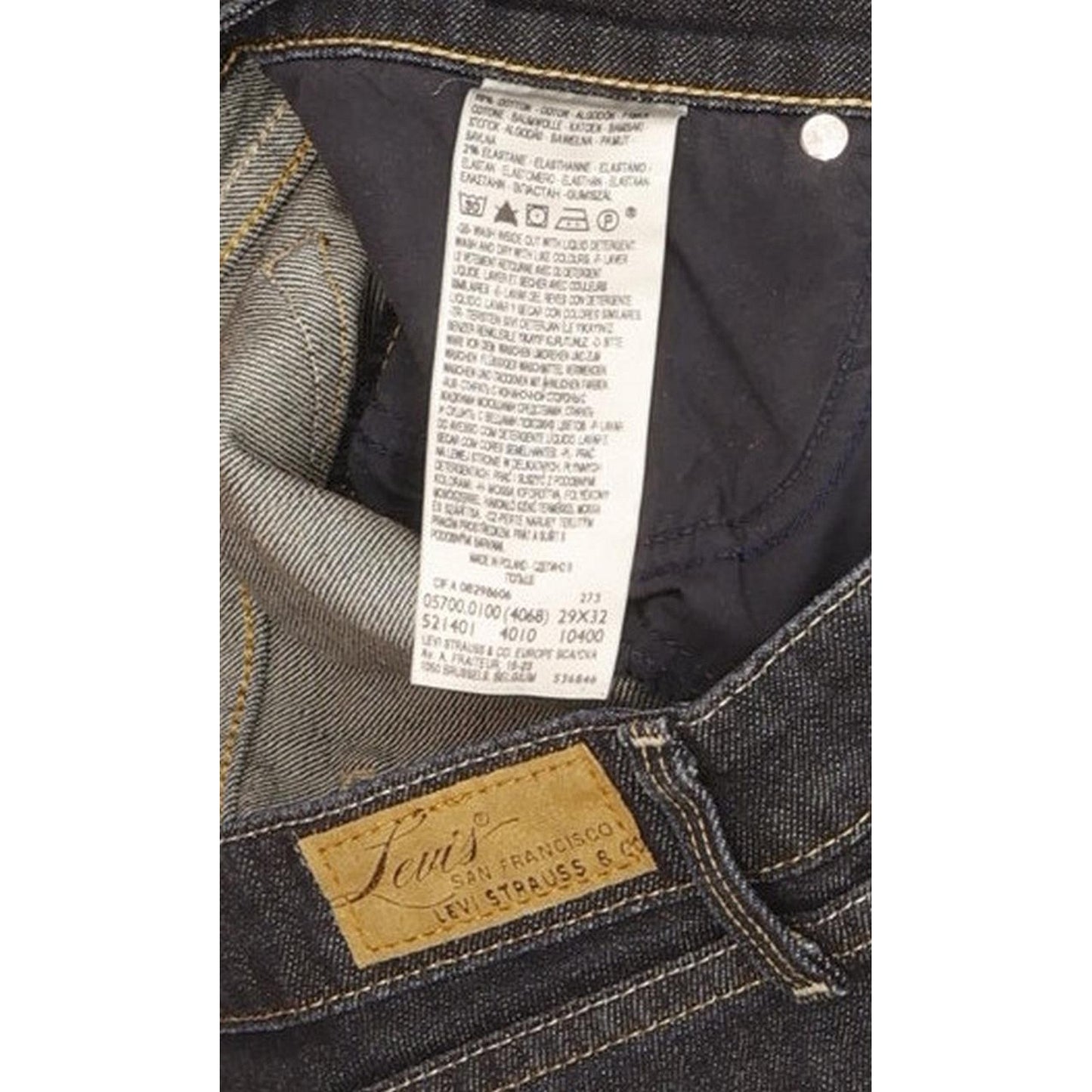 Levi's Demi Curve Women Navy Straight Slim Stretch Jeans W29 L32