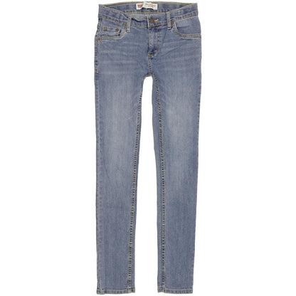 Levi's 519 Kids Women Blue Skinny Slim Jeans W26 L28