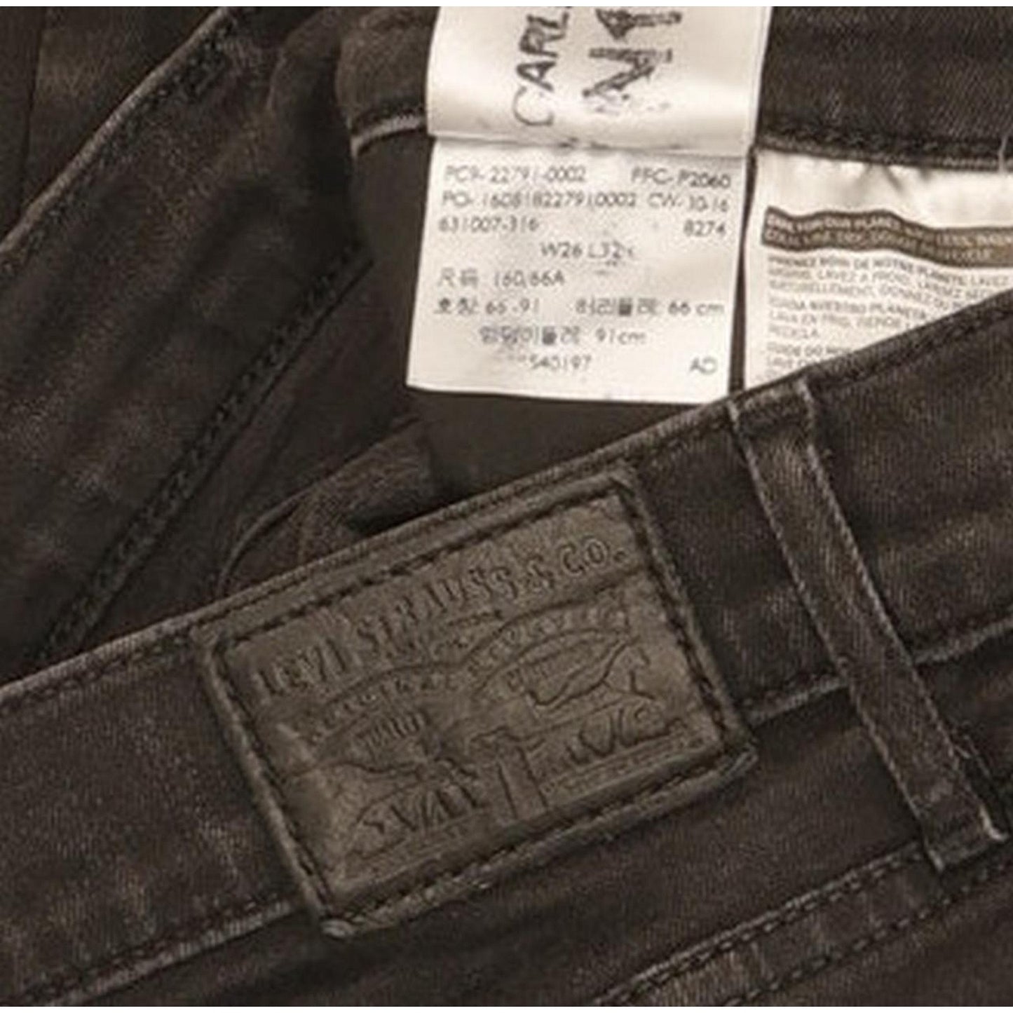 Levi's Mile Women Black Skinny Slim Stretch Jeans W26 L32