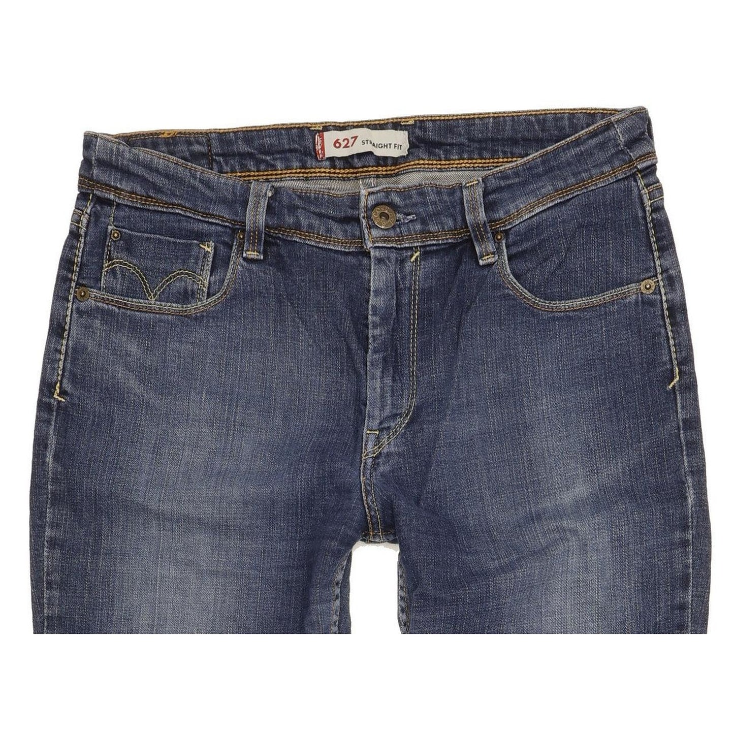 Levi's 627 Women Blue Straight Slim Stretch Jeans W31 L29