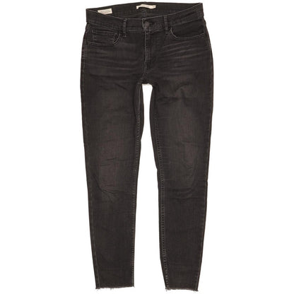 Levi's 710 Super Women Black Skinny Slim Stretch Jeans W30 L29