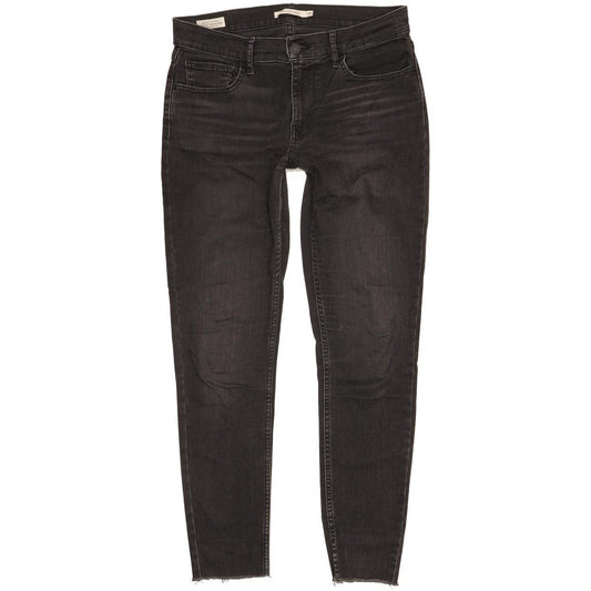 Levi's 710 Super Women Black Skinny Slim Stretch Jeans W30 L29
