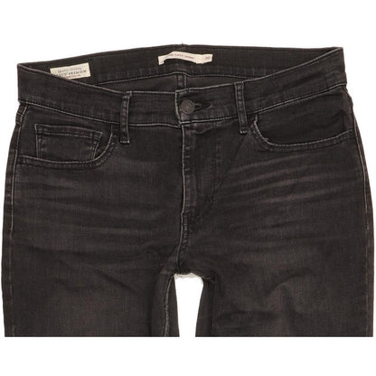 Levi's 710 Super Women Black Skinny Slim Stretch Jeans W30 L29