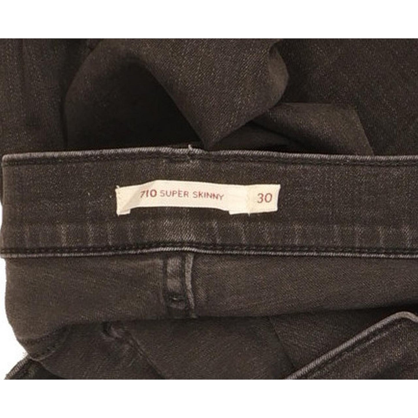 Levi's 710 Super Women Black Skinny Slim Stretch Jeans W30 L29