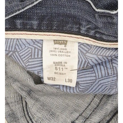 Levi's 511 Men Blue Straight Slim Jeans W32 L30