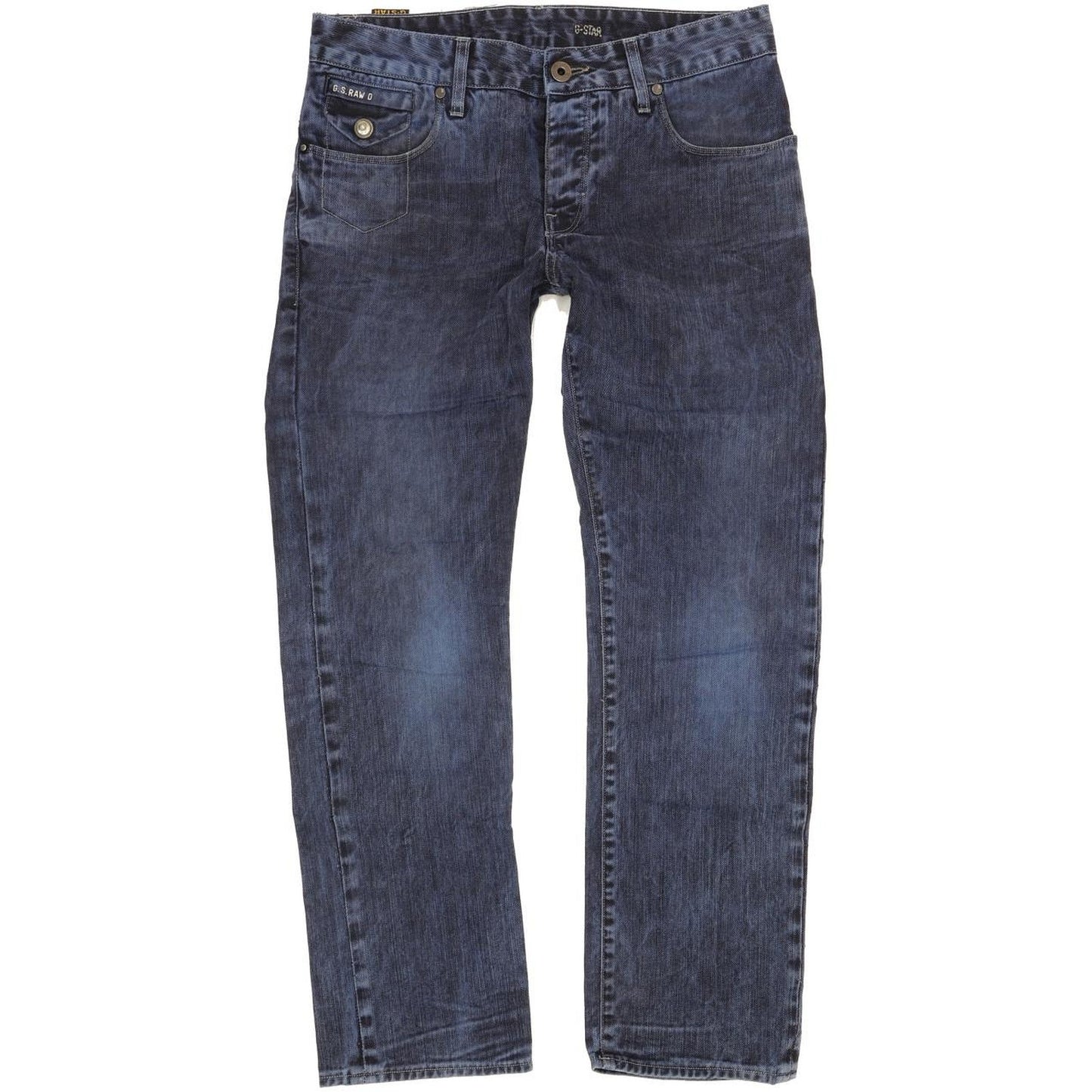 G-Star Morris Low Men Blue Straight Slim Jeans W31 L30