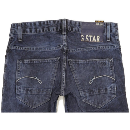 G-Star Morris Low Men Blue Straight Slim Jeans W31 L30