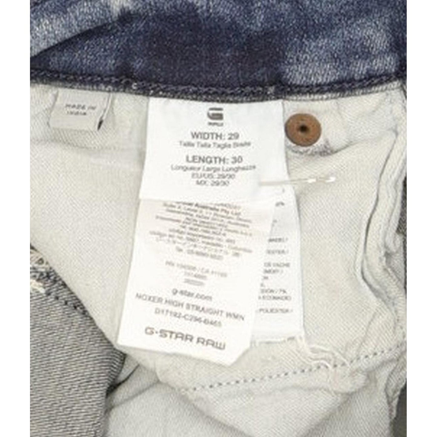 G-Star Noxer Women Blue Straight Regular Stretch Jeans W29 L29