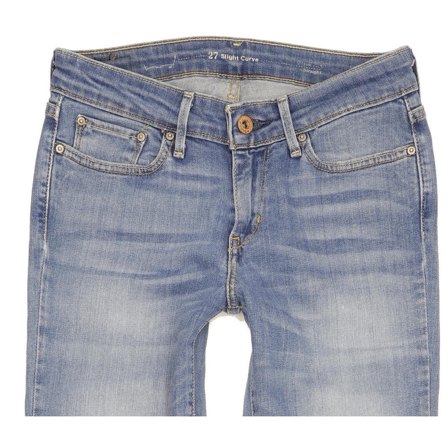 Levi's Slight Curve Women Blue Straight Slim Stretch Jeans W27 L31