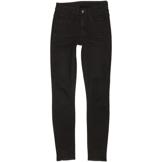 G-Star 3301 Deconst Women Black Skinny Slim Jeans W25 L31