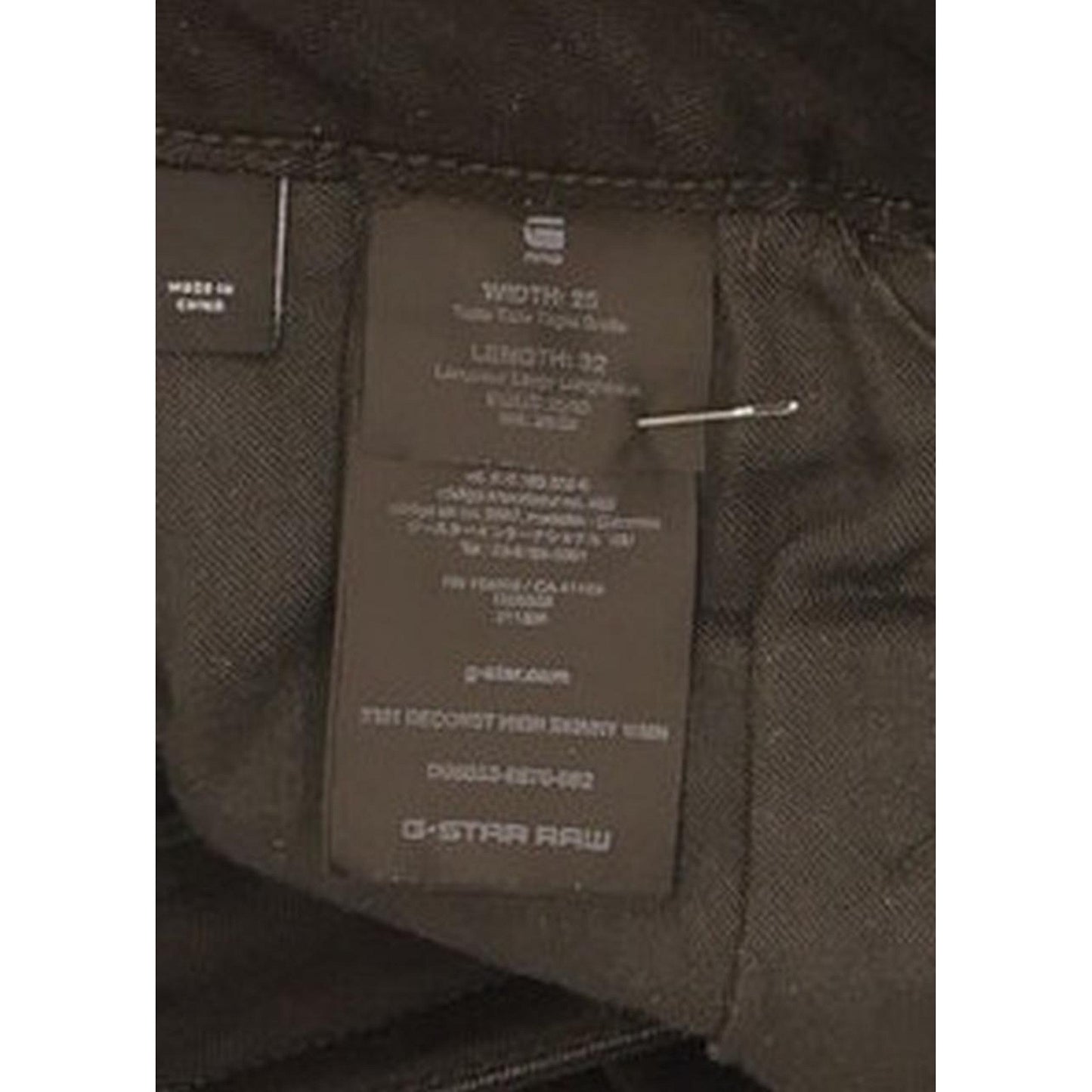 G-Star 3301 Deconst Women Black Skinny Slim Jeans W25 L31