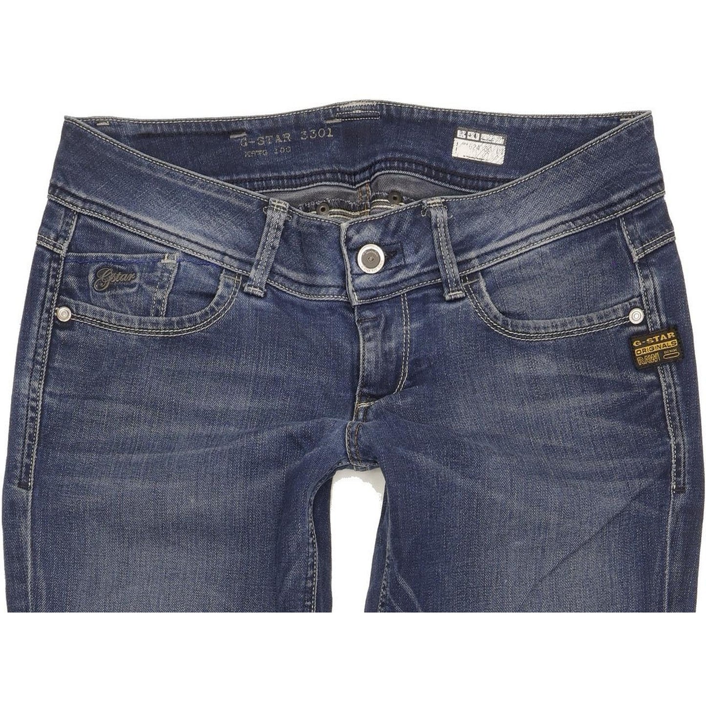 G-Star Lynn Women Blue Straight Slim Stretch Jeans W29 L35