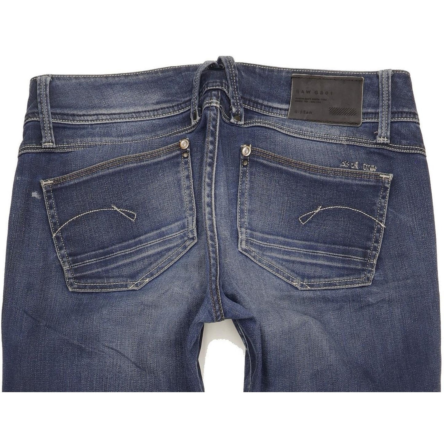 G-Star Lynn Women Blue Straight Slim Stretch Jeans W29 L35