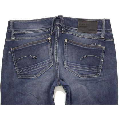 G-Star Lynn Women Blue Straight Slim Stretch Jeans W29 L35