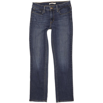 Levi's 714 Women Blue Straight Slim Stretch Jeans W28 L29