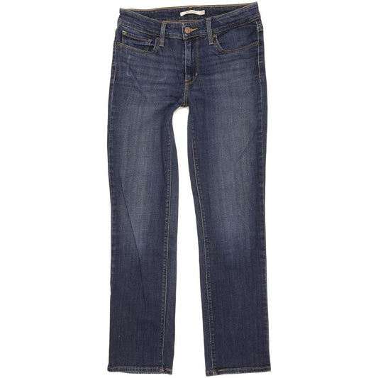 Levi's 714 Women Blue Straight Slim Stretch Jeans W28 L29
