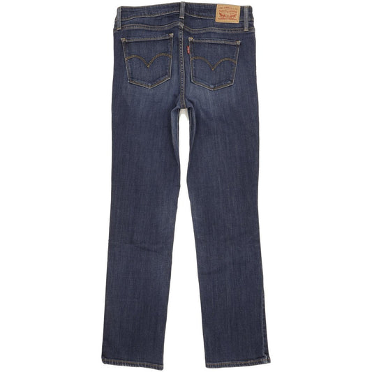 Levi's 714 Women Blue Straight Slim Stretch Jeans W28 L29