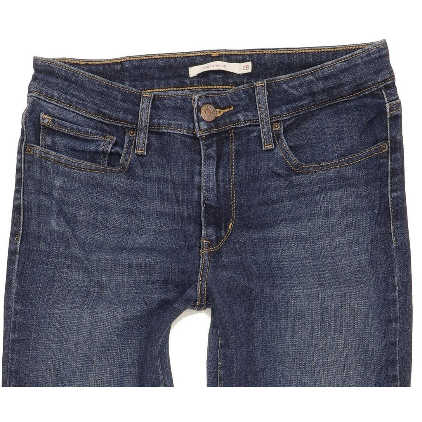 Levi's 714 Women Blue Straight Slim Stretch Jeans W28 L29