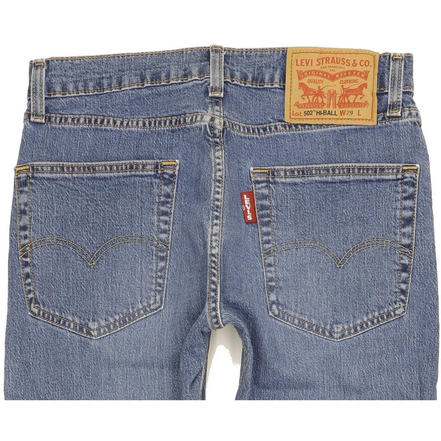 Levi's 502 Hi-Ball Men Blue Tapered Regular Stretch Jeans W29 L30