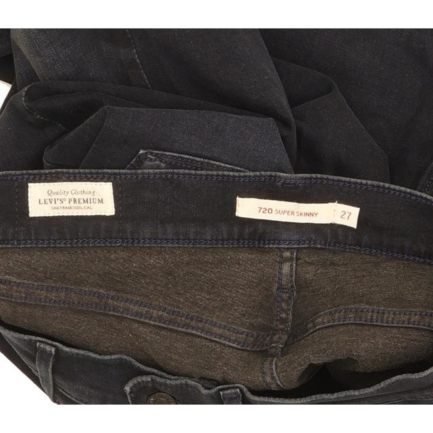 Levi's 720 Super Women Navy Skinny Slim Stretch Jeans W27 L32