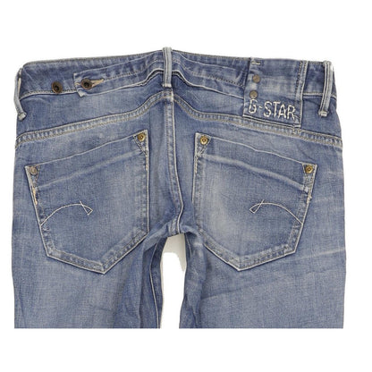 G-Star Women Blue Straight Slim Stretch Jeans W28 L35