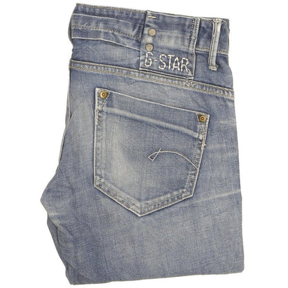 G-Star Women Blue Straight Slim Stretch Jeans W28 L35