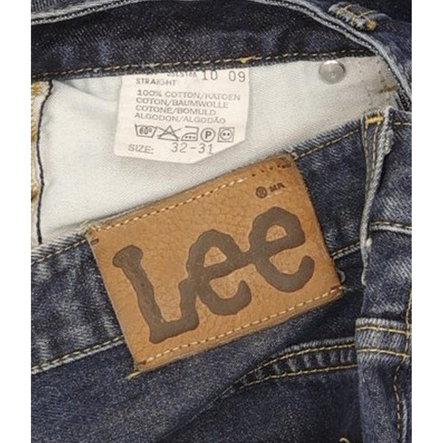 Lee Men Blue Straight Regular Jeans W32 L31
