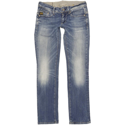 G-Star Midge Women Blue Straight Slim Stretch Jeans W28 L31
