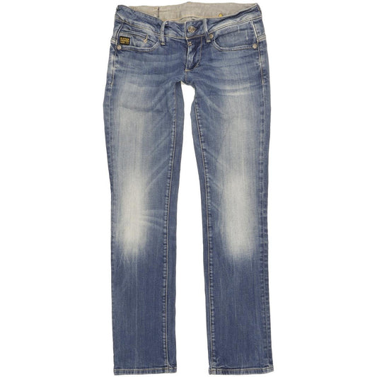 G-Star Midge Women Blue Straight Slim Stretch Jeans W28 L31