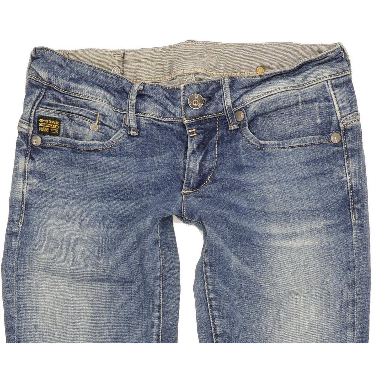 G-Star Midge Women Blue Straight Slim Stretch Jeans W28 L31