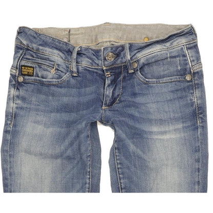 G-Star Midge Women Blue Straight Slim Stretch Jeans W28 L31