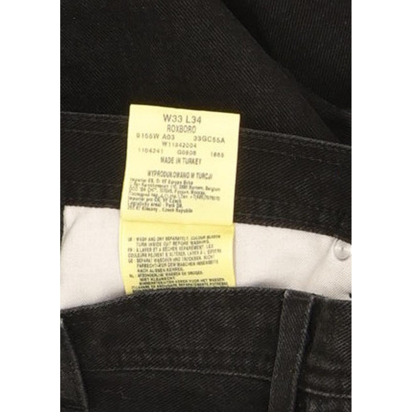 Wrangler Rexboro Men Black Straight Regular Jeans W33 L35