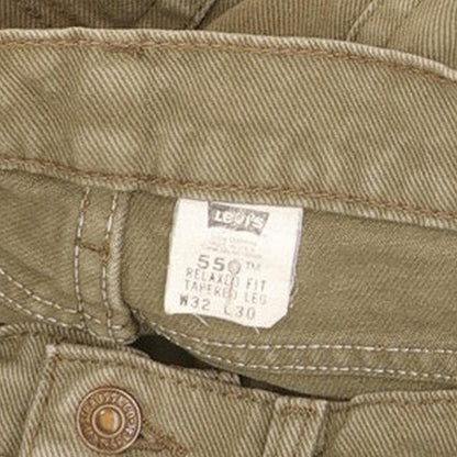 Levi's 550 Made in USA Men Khaki Tapered Relaxed Jeans W32 L30