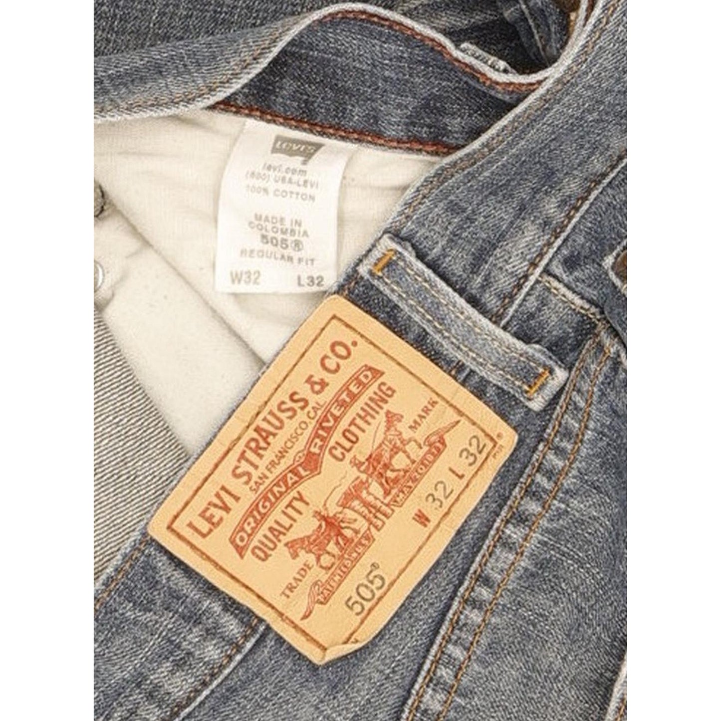 Levi's 505 Men Blue Straight Regular Jeans W32 L31