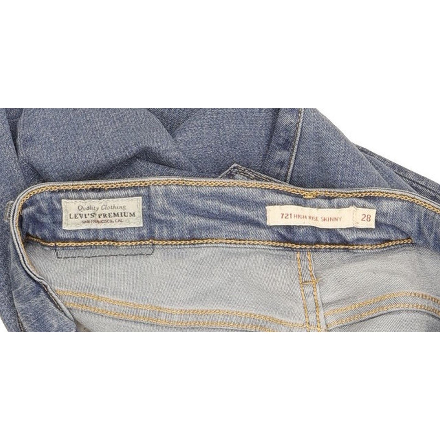 Levi's 721 Women Blue Skinny Slim Stretch Jeans W28 L28